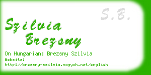 szilvia brezsny business card